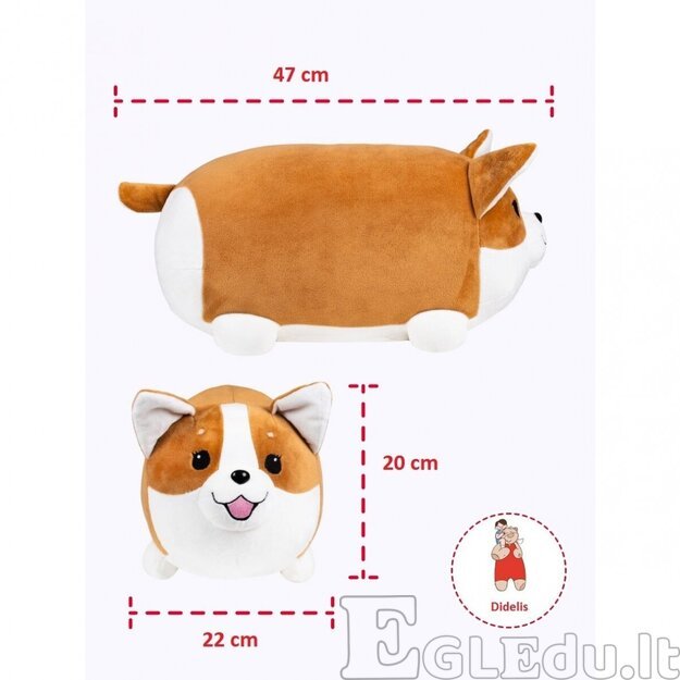 Fancy minkštas žaislas pagalvė šuo korgis Cinamonas 41 cm 2