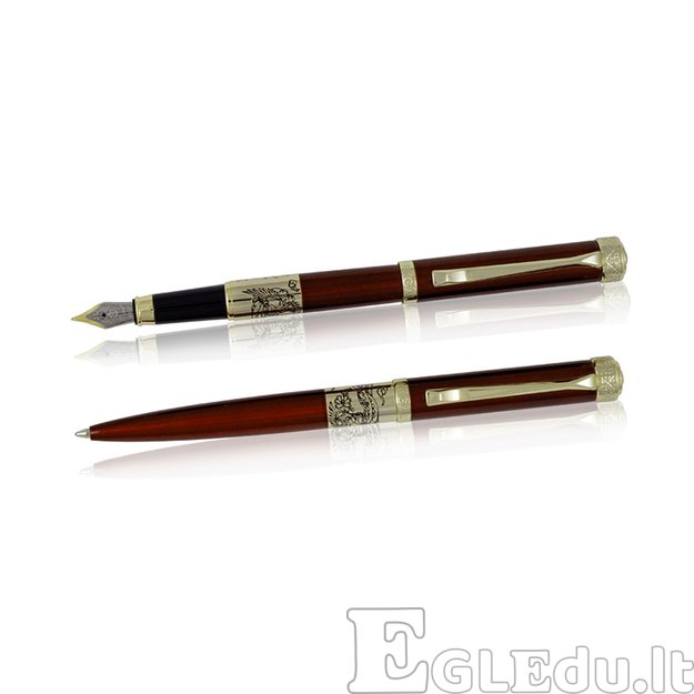 Rinkinys parkeris+rašiklis dėžutėje “Charles red” raudonas RE36PD REGAL