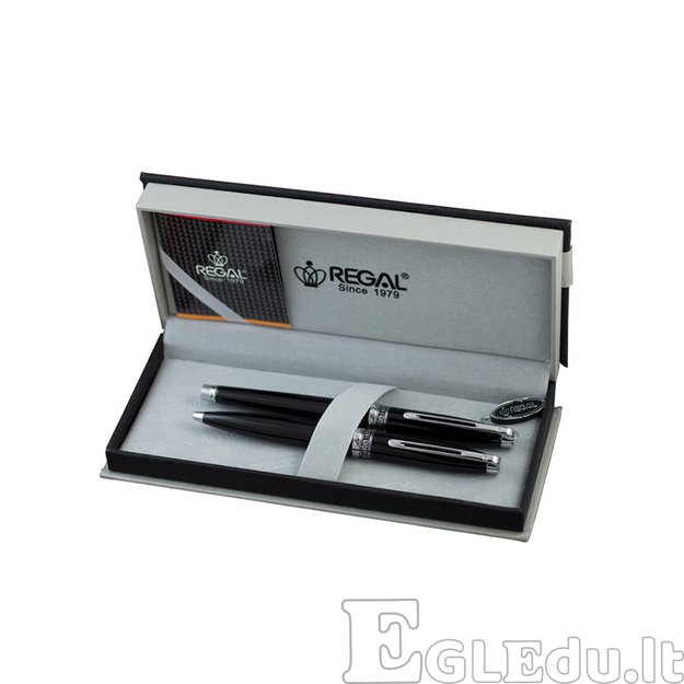 Rinkinys parkeris+rašiklis dėžutėje “George” chromuotas RE14PD REGAL 2