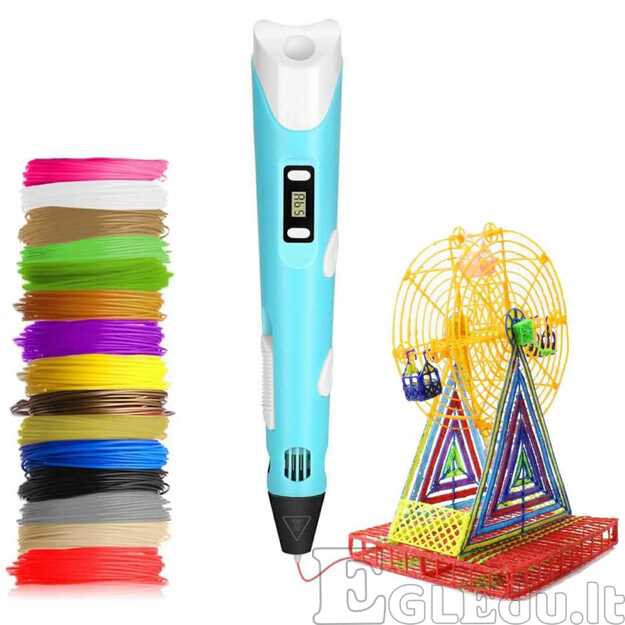 3D rašiklio rinkinys su PLA siūlais 4