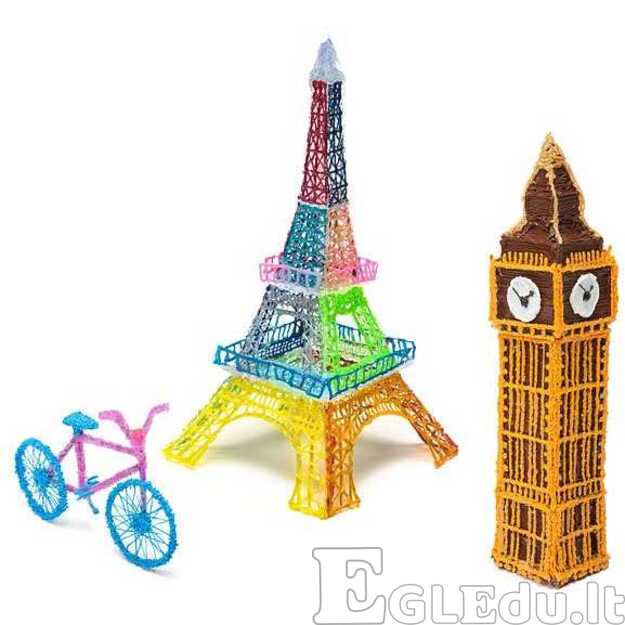 3D rašiklio rinkinys su PLA siūlais 2