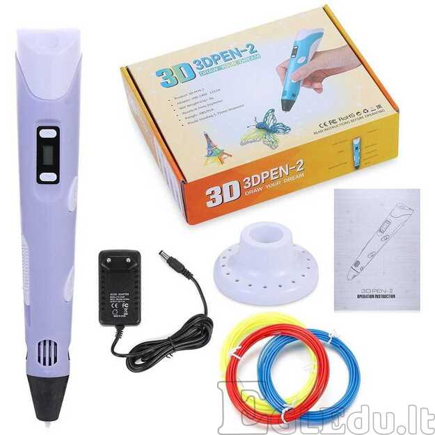 3D rašiklio rinkinys su PLA siūlais 1