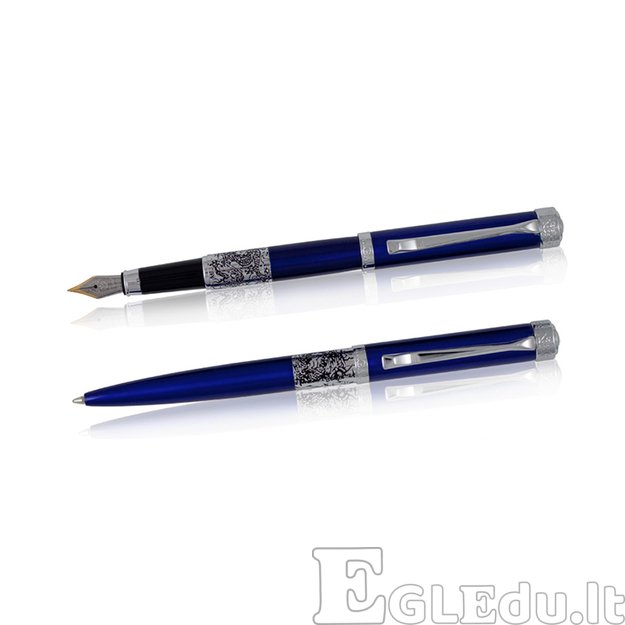 Rinkinys parkeris+rašiklis dėžutėje “Charles blue” mėlynas RE33PD REGAL