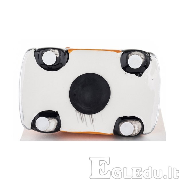 Taupyklė Automobilis oranžinis keramikinis 11,5×15,5×10 cm