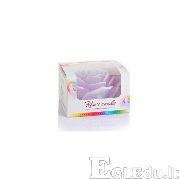 ROŽĖ ŽVAKĖ SU DIODU 125x75 mm - VIOLETINĖ 1