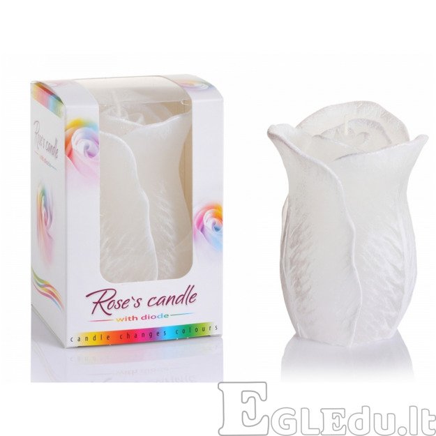 ROŽĖ ŽVAKĖ SU DIODU 75x125 mm - BALTA 1