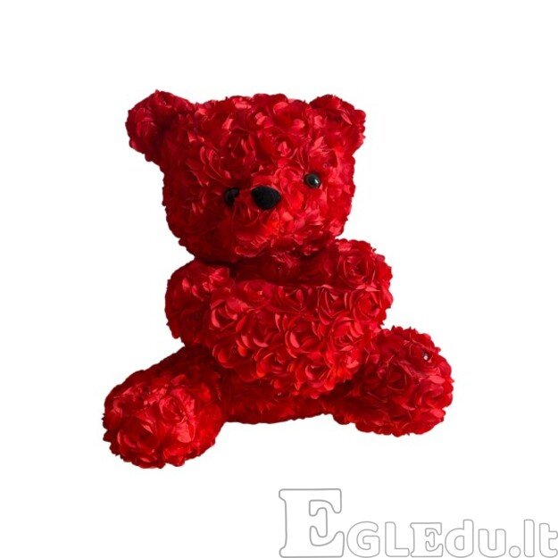 Meškiukas iš rožių, 40cm 2