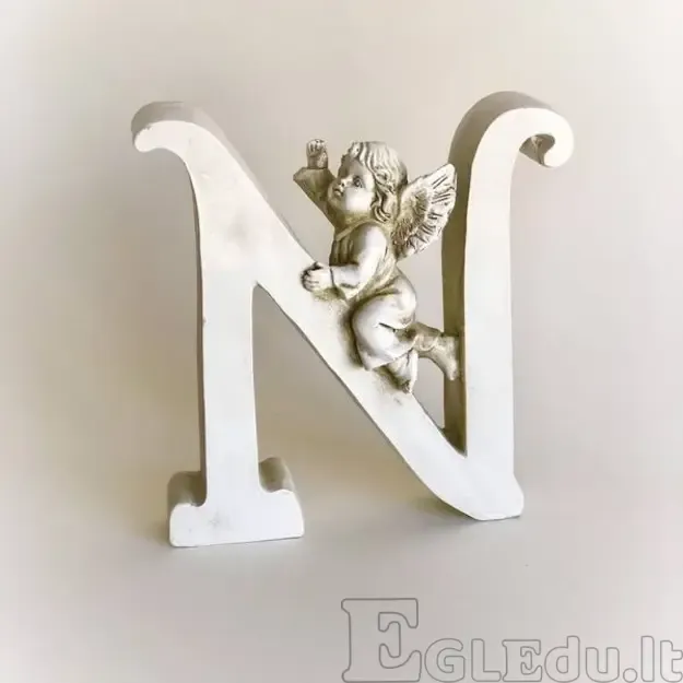 Raidė su angelu N