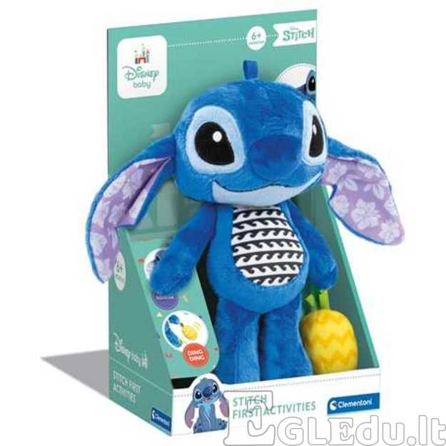 CLEMENTONI BABY interaktyvus muzikinis pliušinis žaislas Stitch