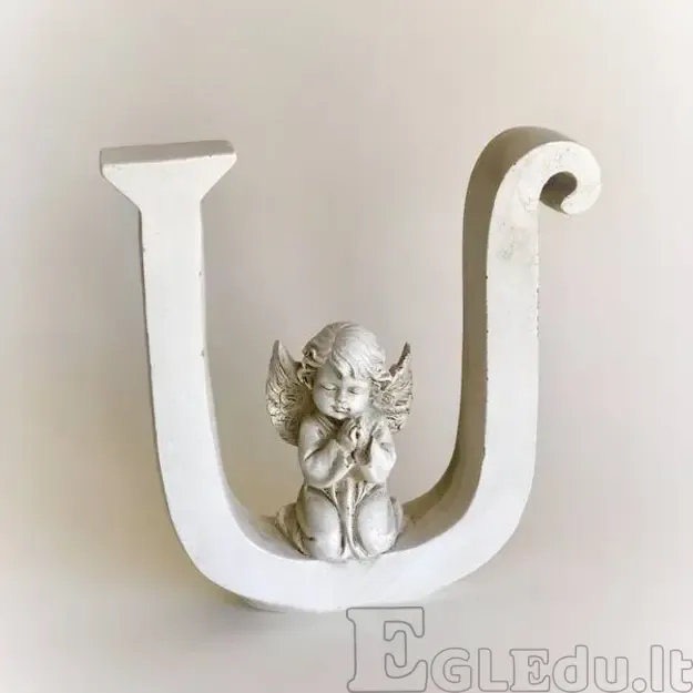 Raidė su angelu U