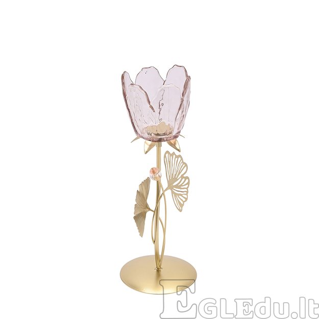 Žvakidė Gėlės žiedas metalinė